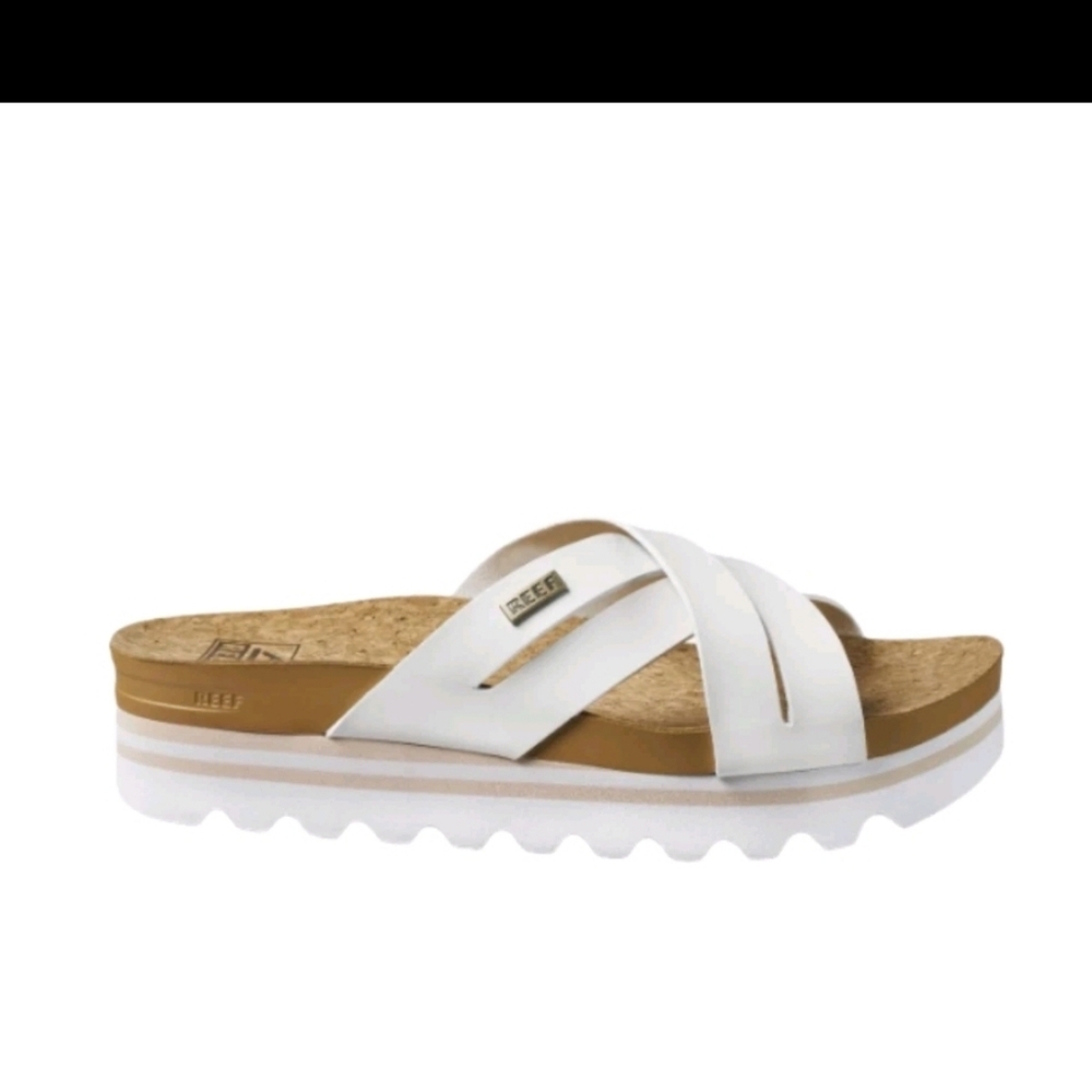 REEF Cushion Bloom Hi Women's Platform Fashion Sandal, Vegan Leather X Strap - Picture 4 of 5